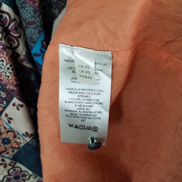 Anthropologie Ruffle Smocked Teired Button Front Cotton Midi Dress XS - Picture 15 of 15